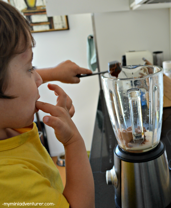 chocolate nutella milkshake add nutella