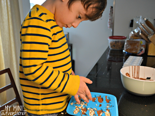chocolates add rice puffs