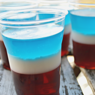 Red, White and Blue Jello Cups