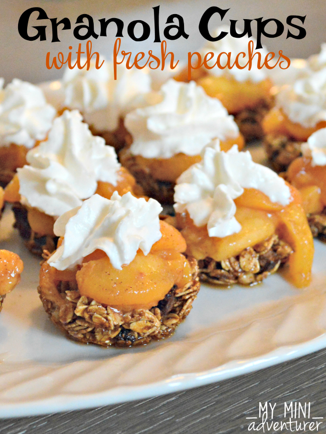 Granola Cups with Fresh Peaches