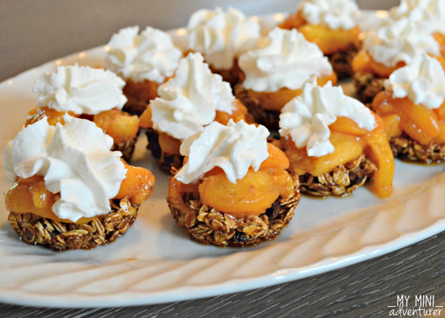 granola cups peaches and cream