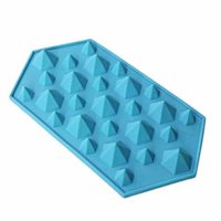 Inverlee Diamond Mold Ice Cube Tray 27 Cavities Crystal Silicone Ice Mold Candy (C)
