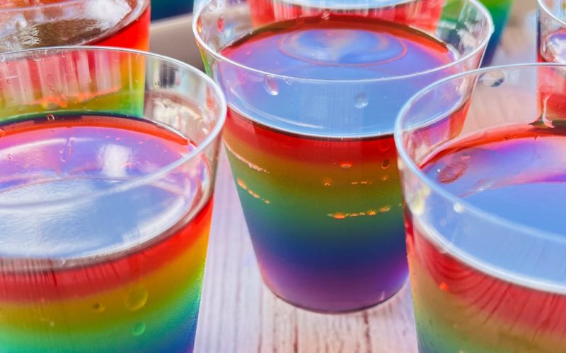 Rainbow Jello Shots