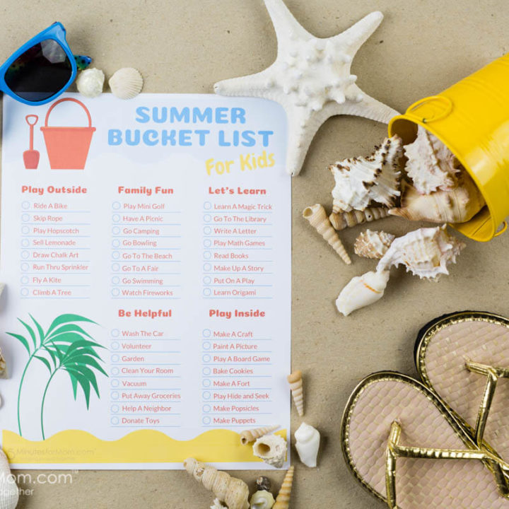Image for Printable Summer Bucket List For Kids - 5 Minutes for Mom