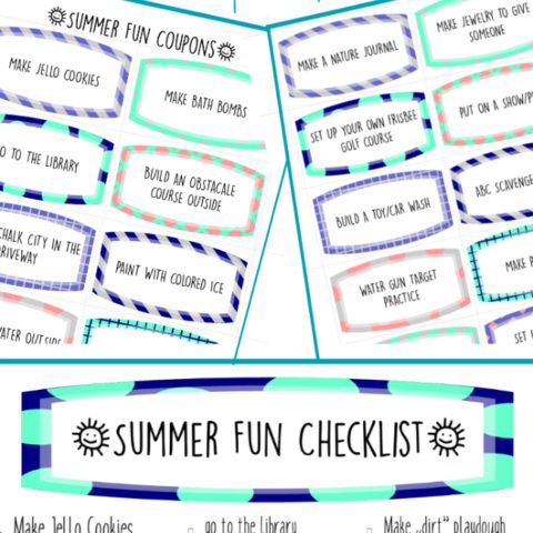 Image for Printable Summer Fun Coupons and Checklist