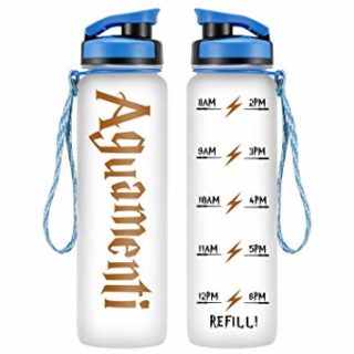 Image for LEADO 32oz 1Liter Motivational Water Bottle with Time Marker