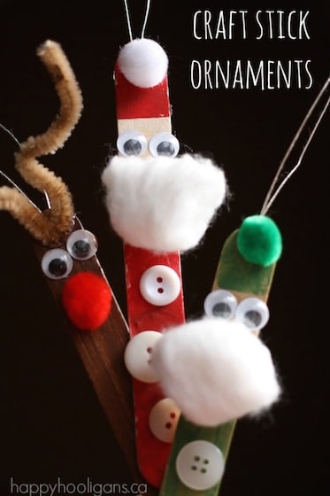 Image for Popsicle Stick Santa, Elf and Reindeer Ornaments