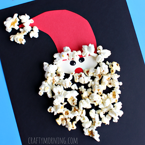 Image for Popcorn Santa Claus Craft for Christmas - Crafty Morning