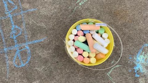 Image for Sidewalk Chalk Obstacle Course – a Fun Summer Activity For Toddlers & Preschoolers